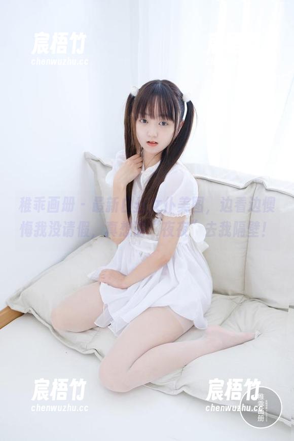 稚乖画册 - 最新白丝女仆美图，边看边懊悔我没请假，真想请“夜夜”去我隔壁！